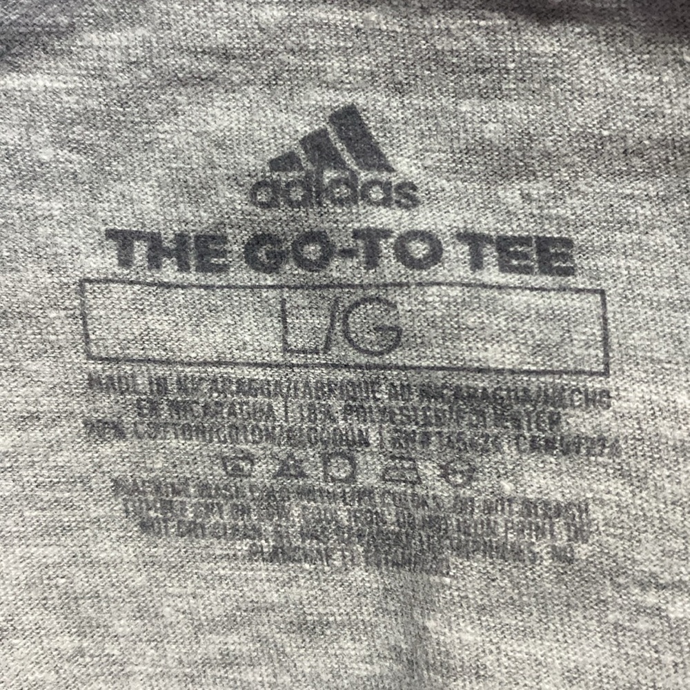 Adidas Gray Go-To Tee Size Large - Picture 3 of 3